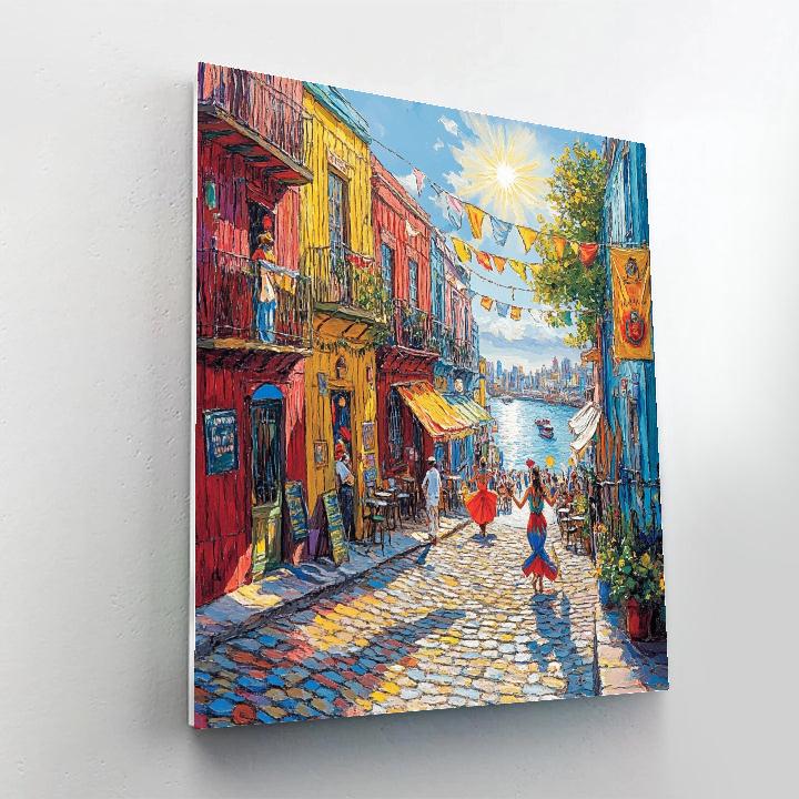 La Boca Colorful Houses Buenos Aires Argentina paint by color