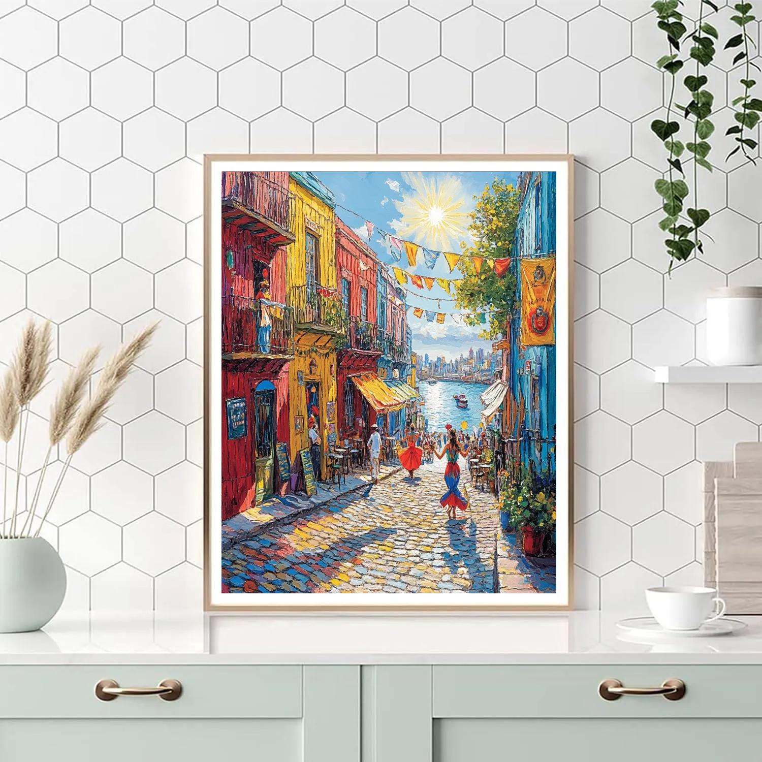 La Boca Colorful Houses Buenos Aires Argentina paint by color