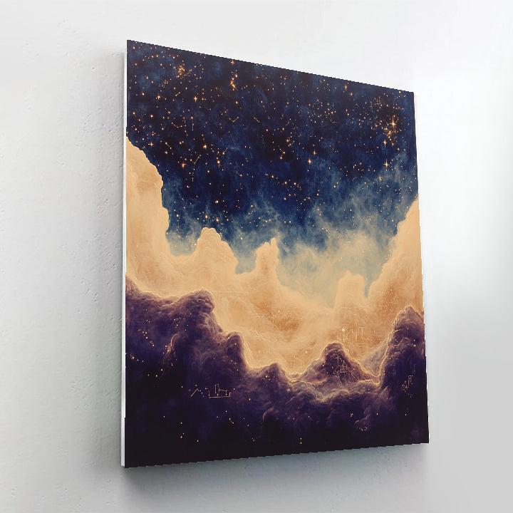 Leonardo Da Vinci Inspired Celestial Nebulae Study Number painting