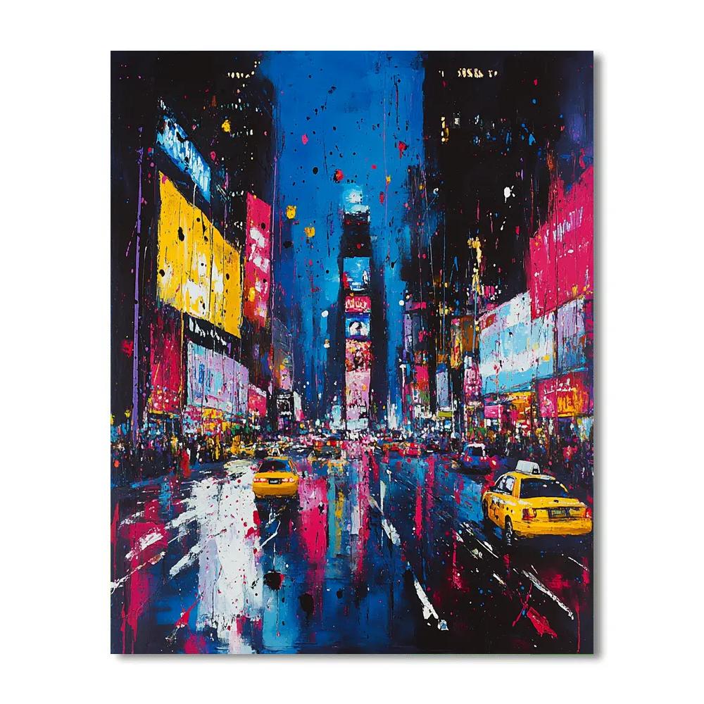 Jackson Pollock Inspired City Energy paint by number