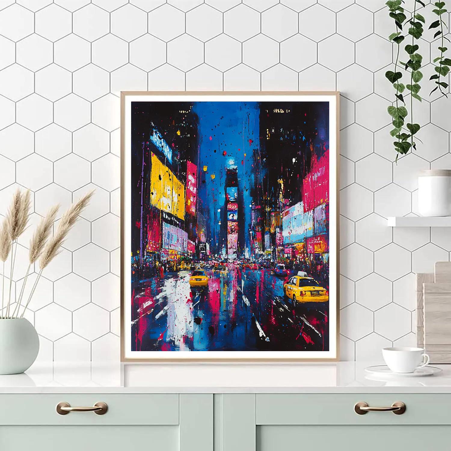 Jackson Pollock Inspired City Energy paint by number