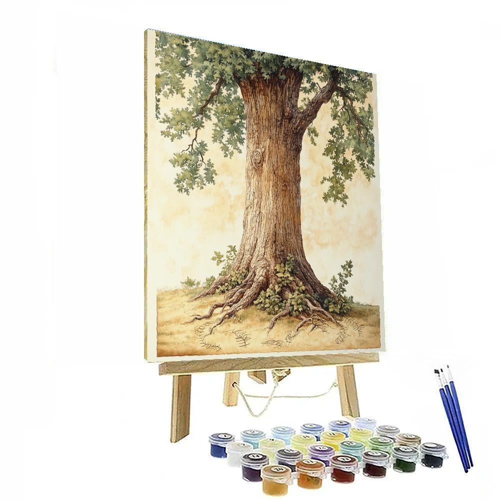 Leonardo Da Vinci Inspired Ancient Tree Anatomy Paint by numbers art