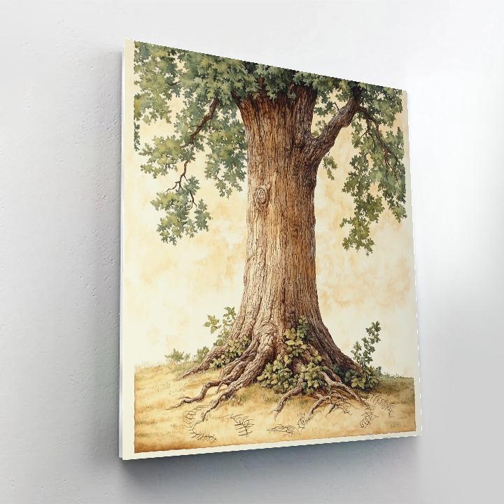 Leonardo Da Vinci Inspired Ancient Tree Anatomy Paint by numbers art