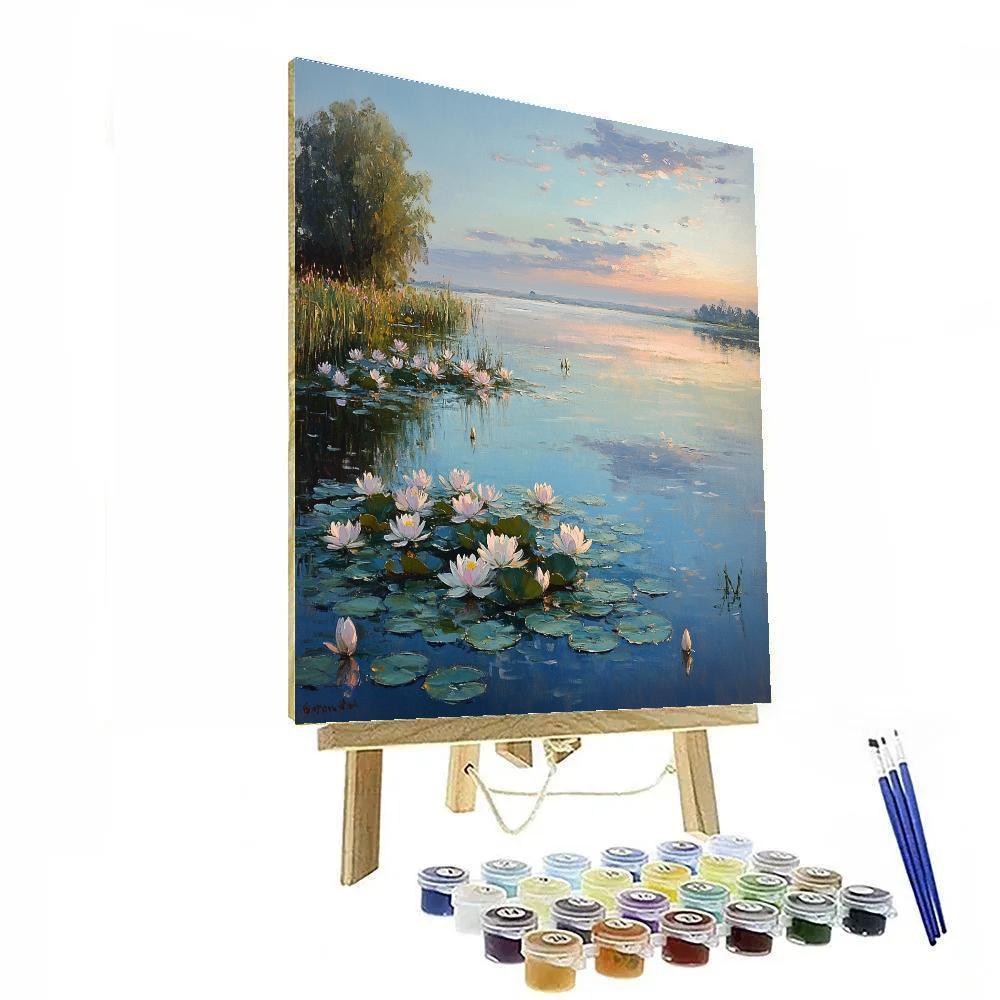 Claude Monet Inspired Waterlily Dawn Mist Paint by numbers kits
