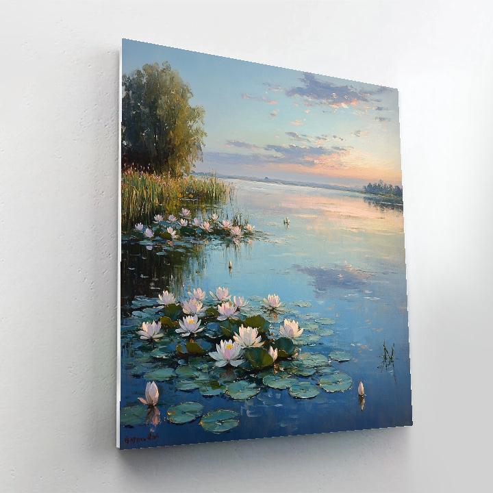 Claude Monet Inspired Waterlily Dawn Mist Paint by numbers kits