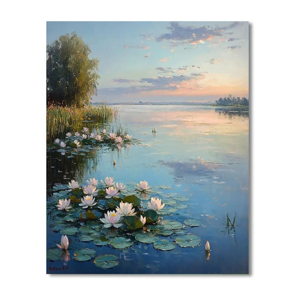 Claude Monet Inspired Waterlily Dawn Mist Paint by numbers kits