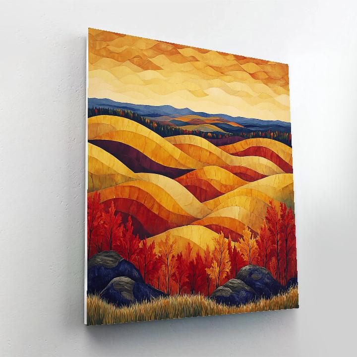 A.Y. Jackson Inspired Algoma Autumn Panorama paint by color