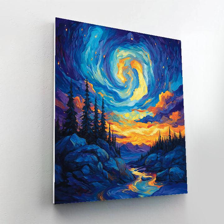 AY Jackson Inspired Northern Wilderness Aurora DIY paint by numbers