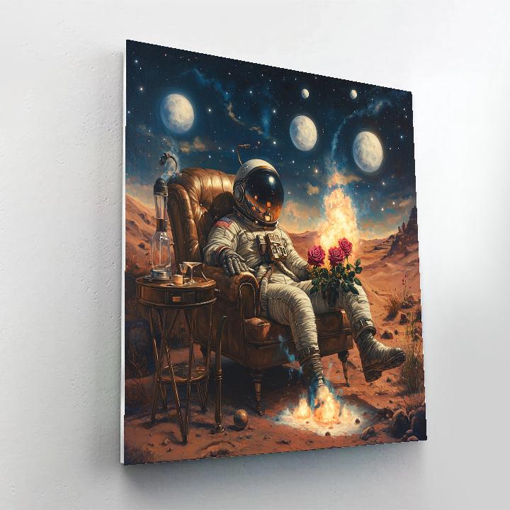 Salvador Dali Inspired Astronaut Garden Paint by numbers kits