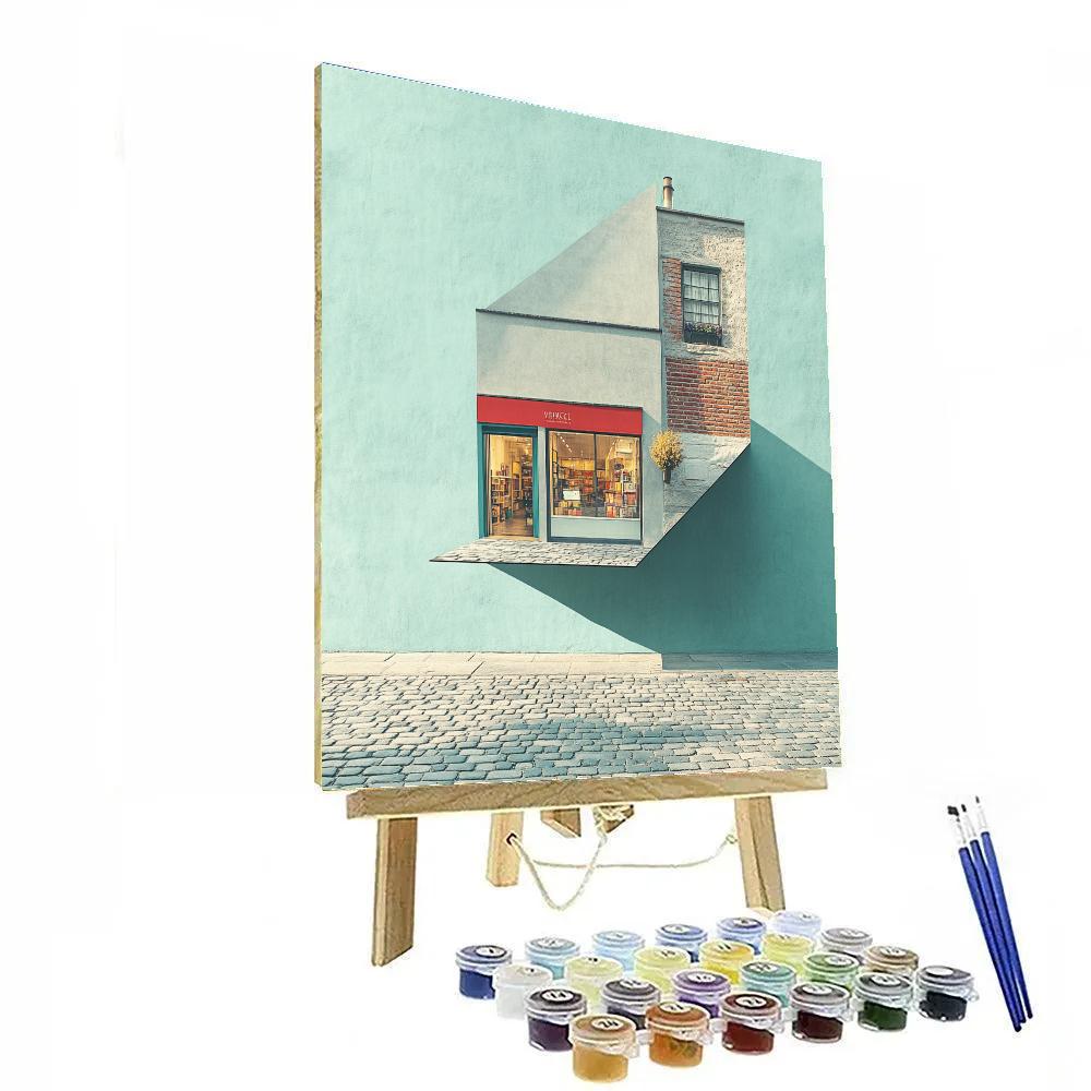 Rene Magritte Inspired Floating Shopfront Paint by numbers kits