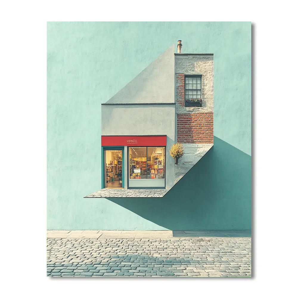 Rene Magritte Inspired Floating Shopfront Paint by numbers kits