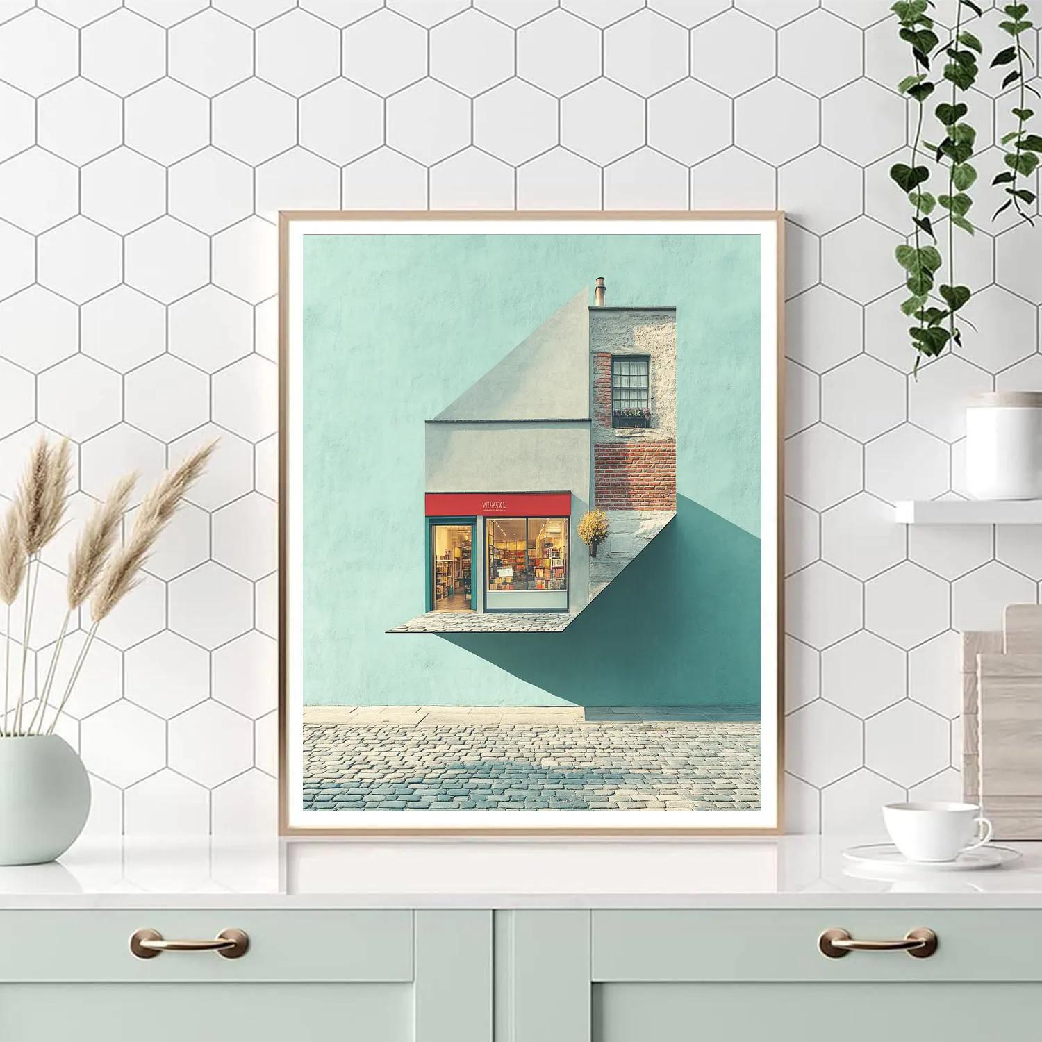 Rene Magritte Inspired Floating Shopfront Paint by numbers kits