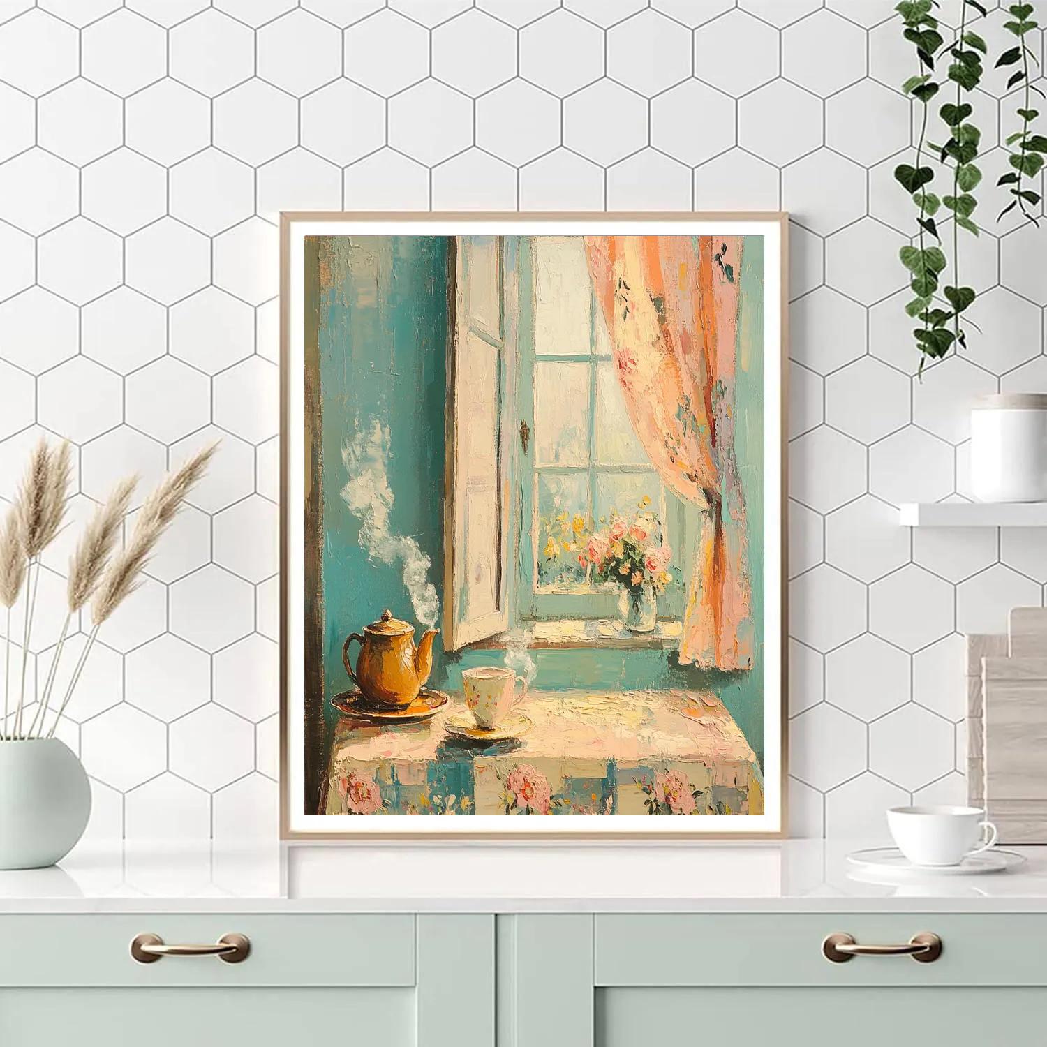 Pierre Bonnard Inspired Morning Kitchen DIY paint by numbers