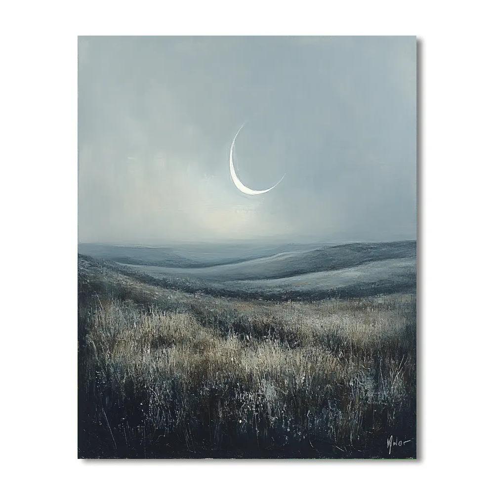 Francisco Goya Inspired Barren Moor Under Crescent Moon DIY paint by numbers