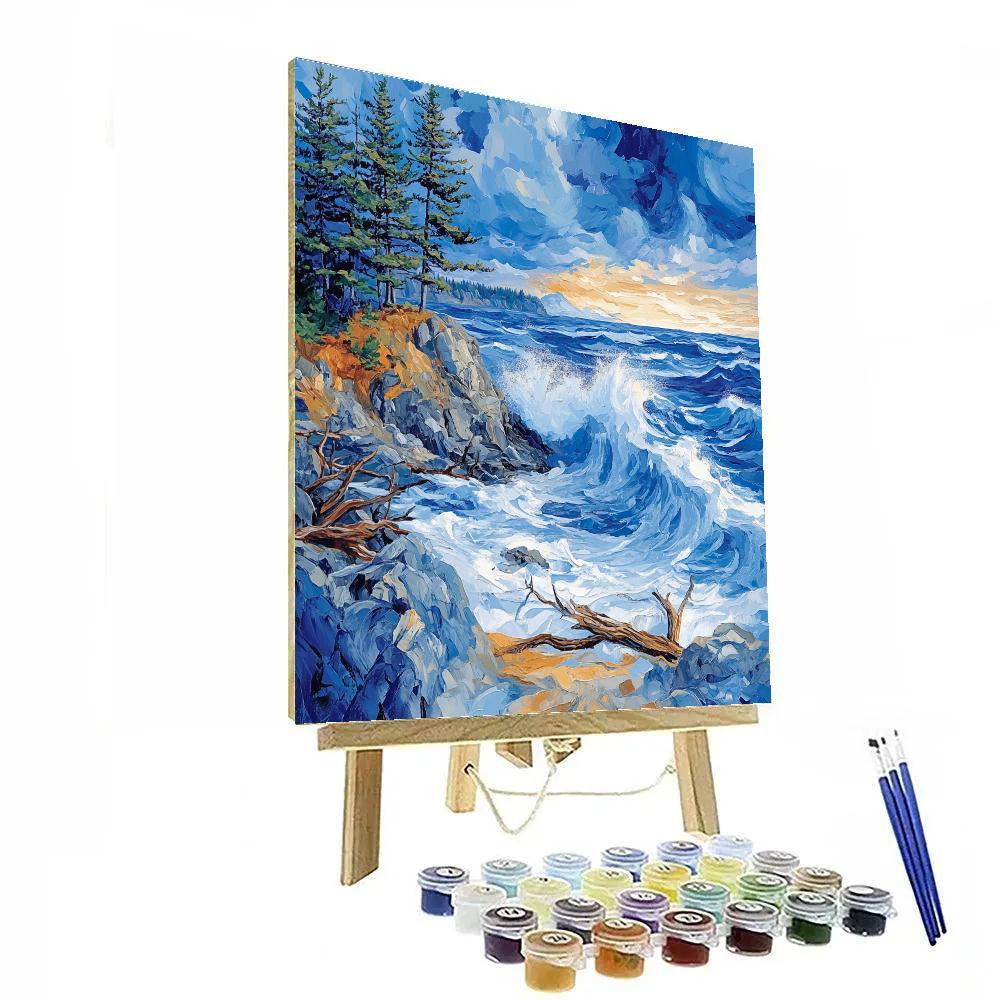 Emily Carr Inspired Stormbound Pacific Coast DIY paint by numbers