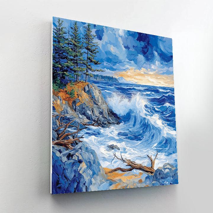 Emily Carr Inspired Stormbound Pacific Coast DIY paint by numbers