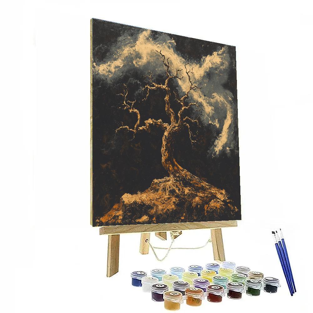 Francisco Goya Inspired Weathered Oak On Wind-Swept Ridge paint by number