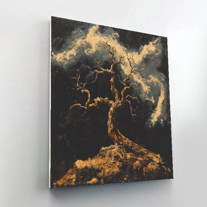 Francisco Goya Inspired Weathered Oak On Wind-Swept Ridge paint by number