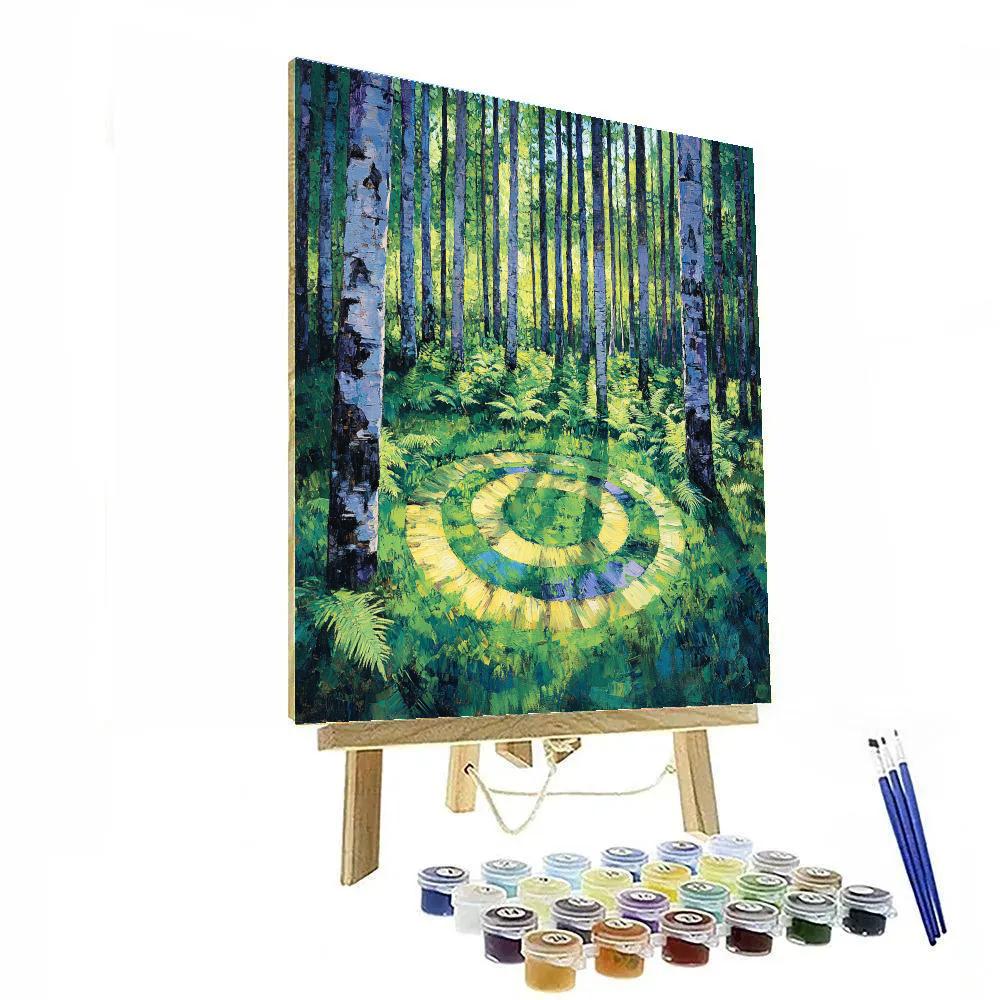 Emily Carr Inspired Whispering Forest Clearing paint by number