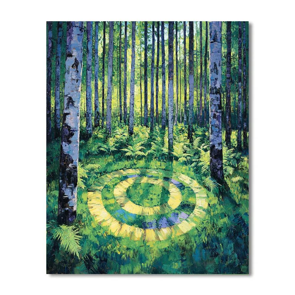 Emily Carr Inspired Whispering Forest Clearing paint by number