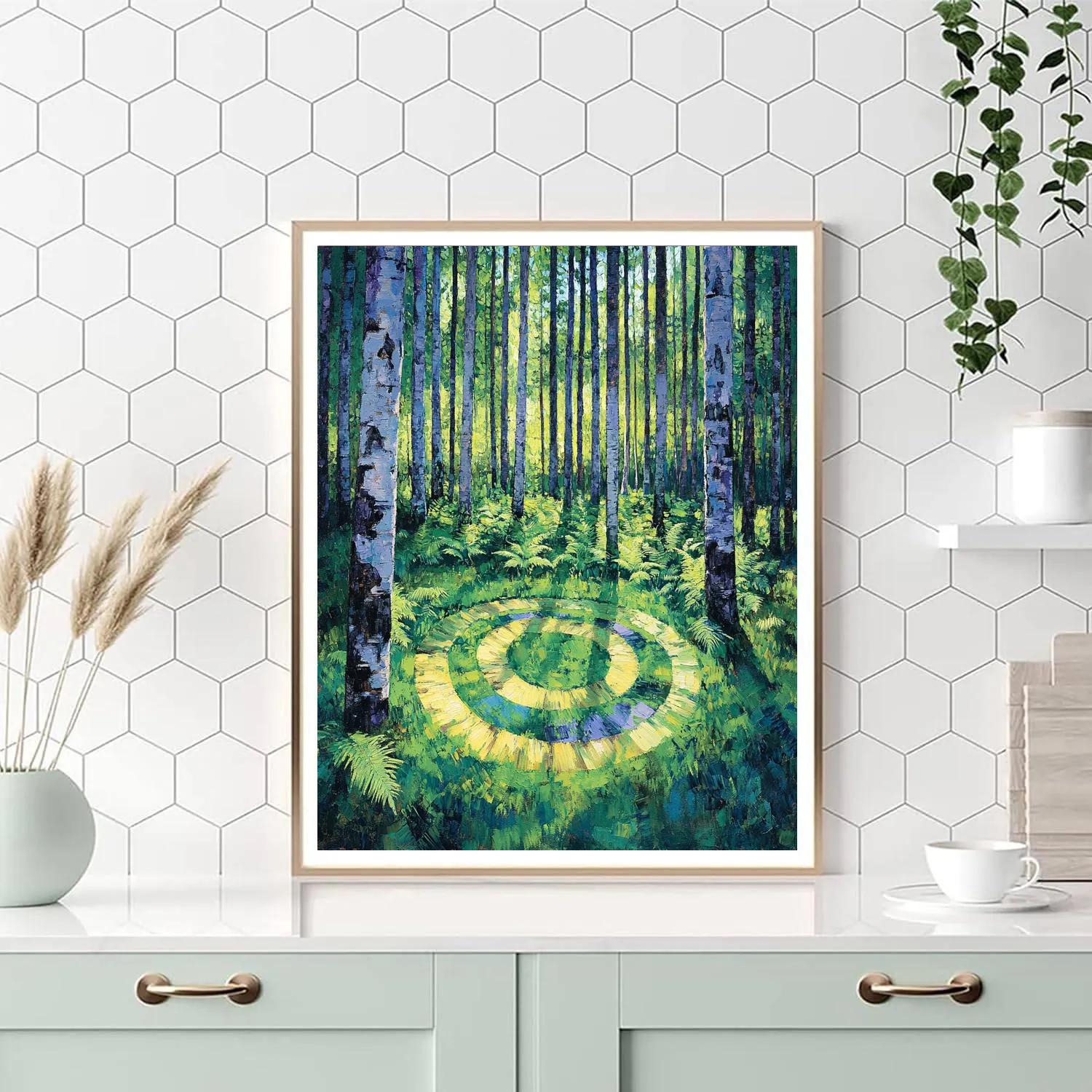 Emily Carr Inspired Whispering Forest Clearing paint by number