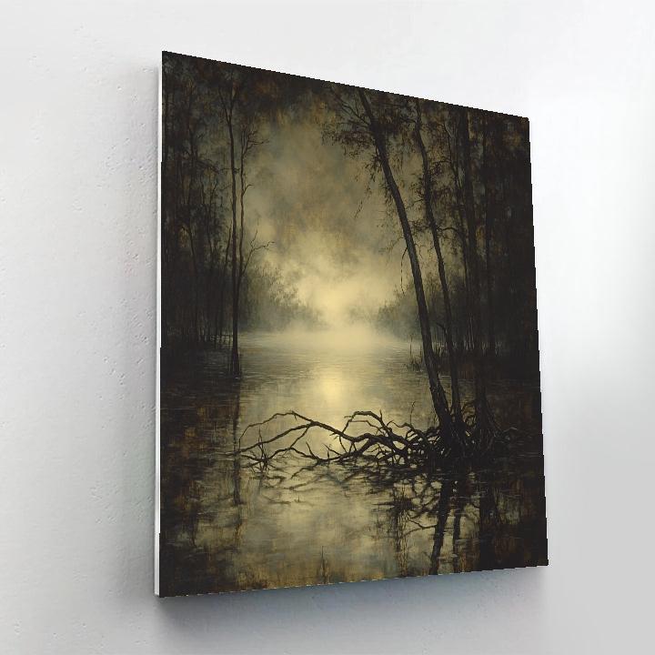 Francisco Goya Inspired Midnight Swamp With Fog Veils Paint by numbers art