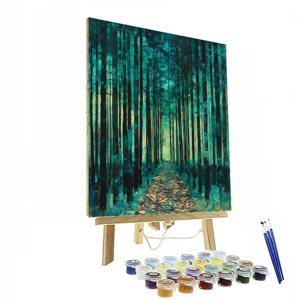Emily Carr Inspired Monumental Rainforest Rhythm Numbered painting kits