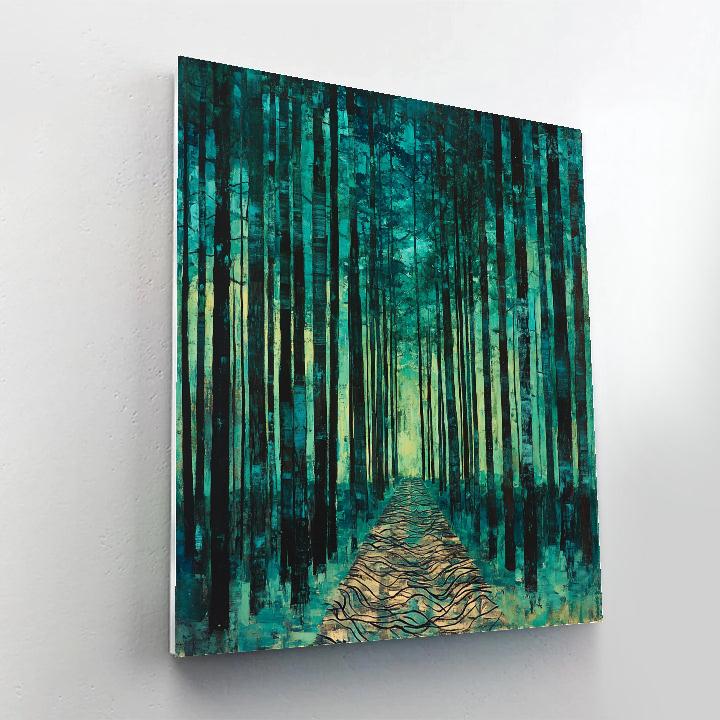 Emily Carr Inspired Monumental Rainforest Rhythm Numbered painting kits