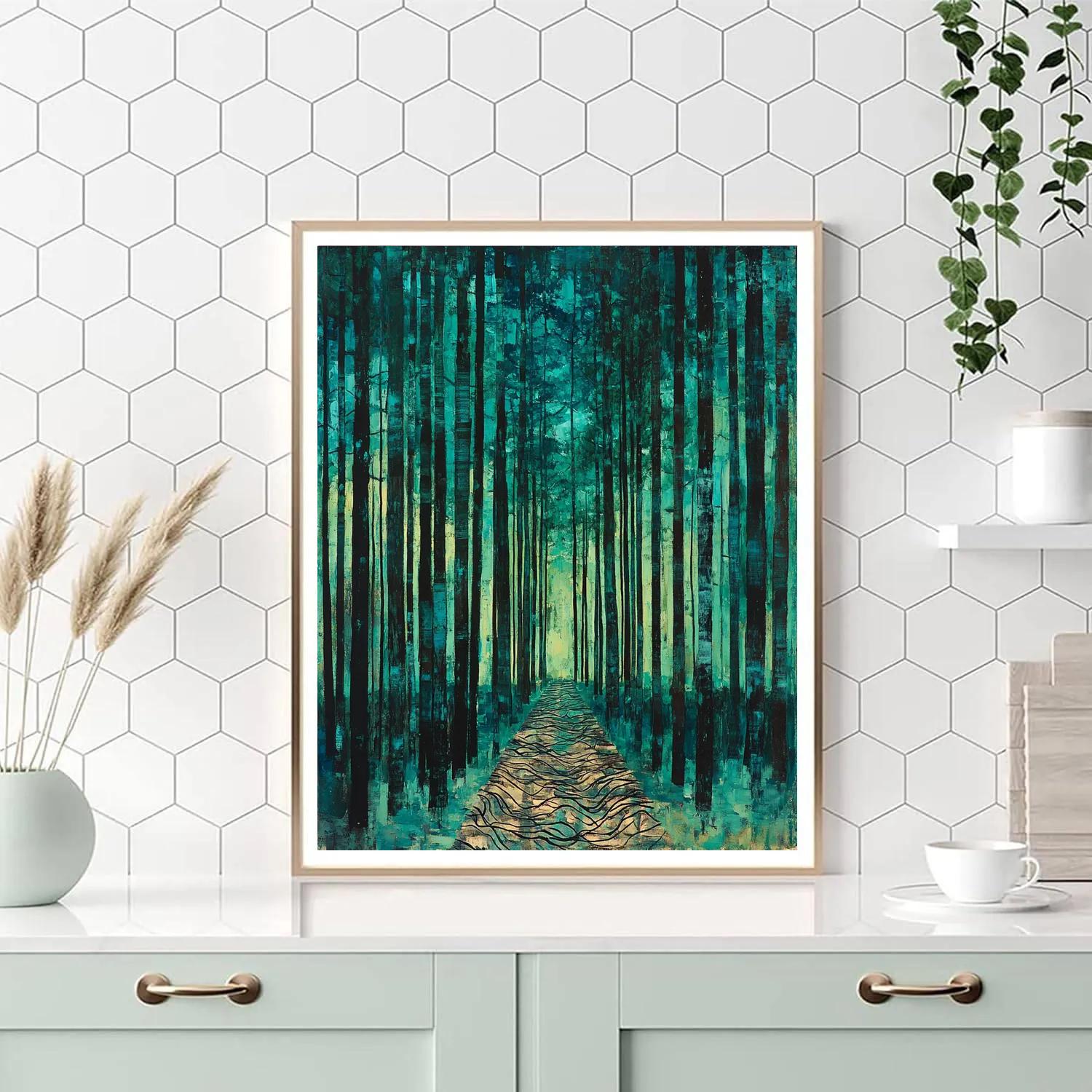Emily Carr Inspired Monumental Rainforest Rhythm Numbered painting kits