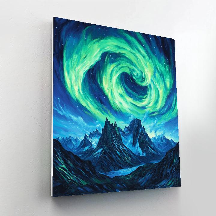 Edvard Munch Inspired Ethereal Northern Lights paint by color