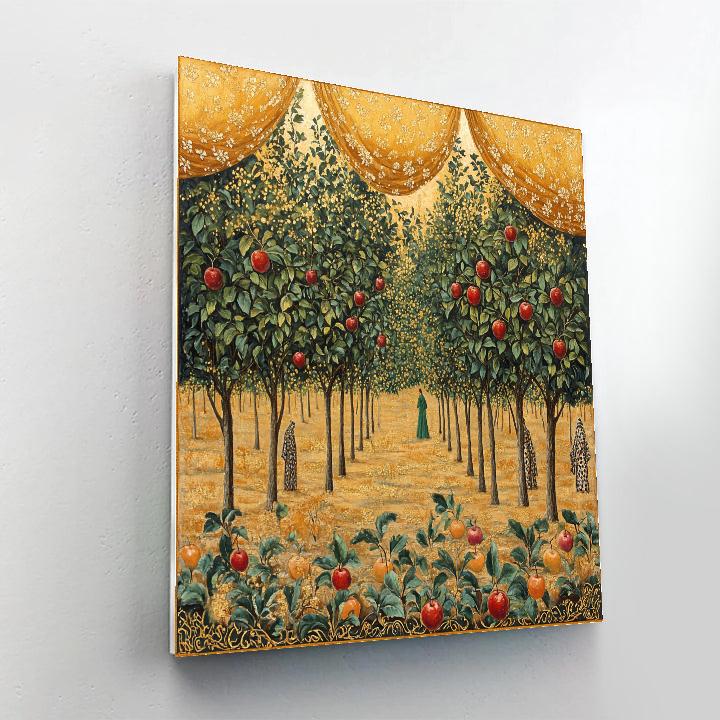 Gustave Klimt Inspired Winter Orchard paint by number
