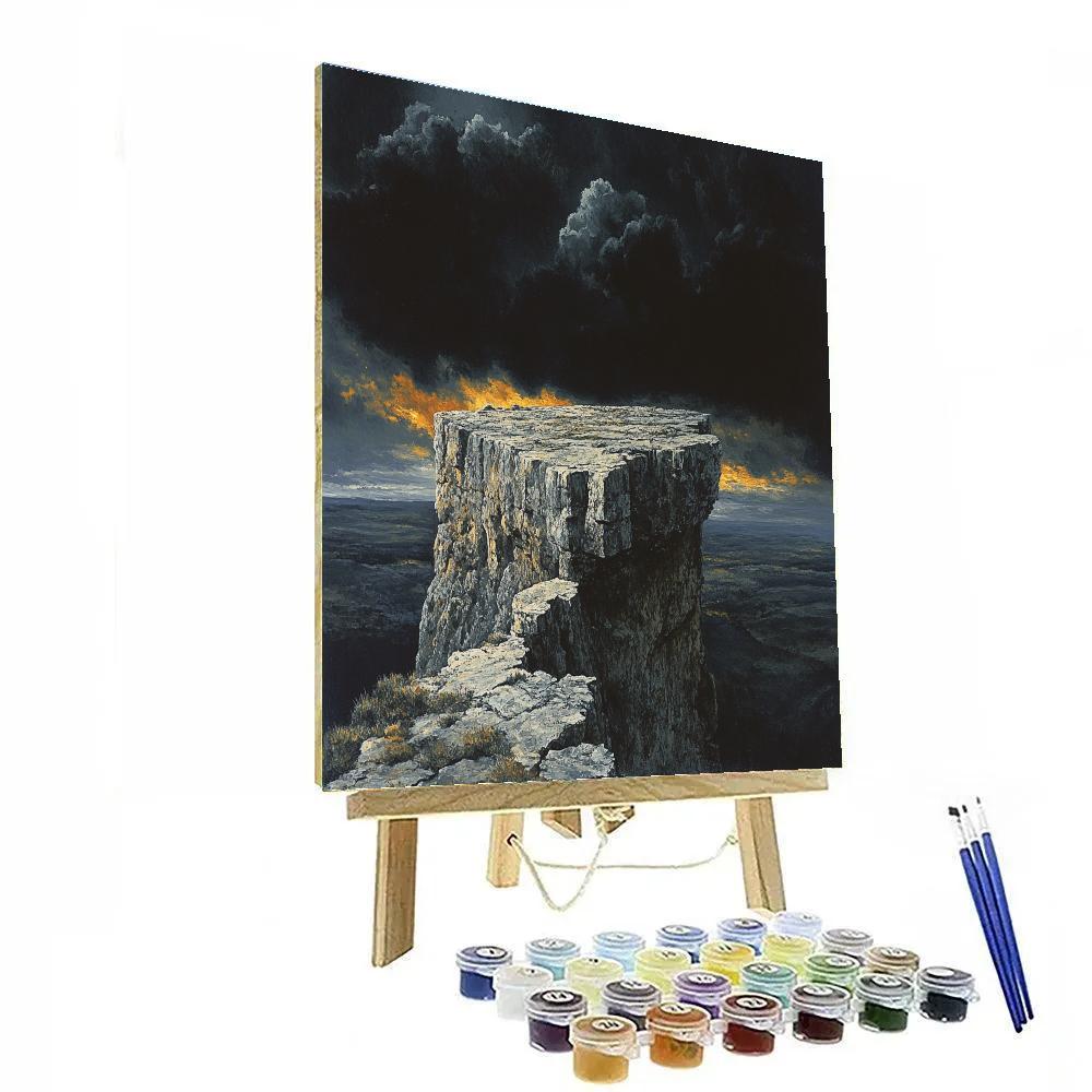 Francisco Goya Inspired Rocky Outcrop Beneath Sable Sky Paint by numbers kits