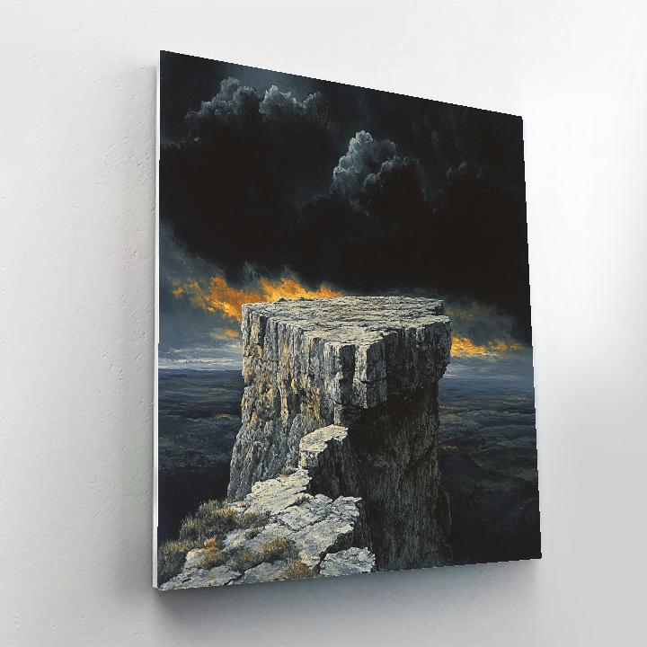 Francisco Goya Inspired Rocky Outcrop Beneath Sable Sky Paint by numbers kits