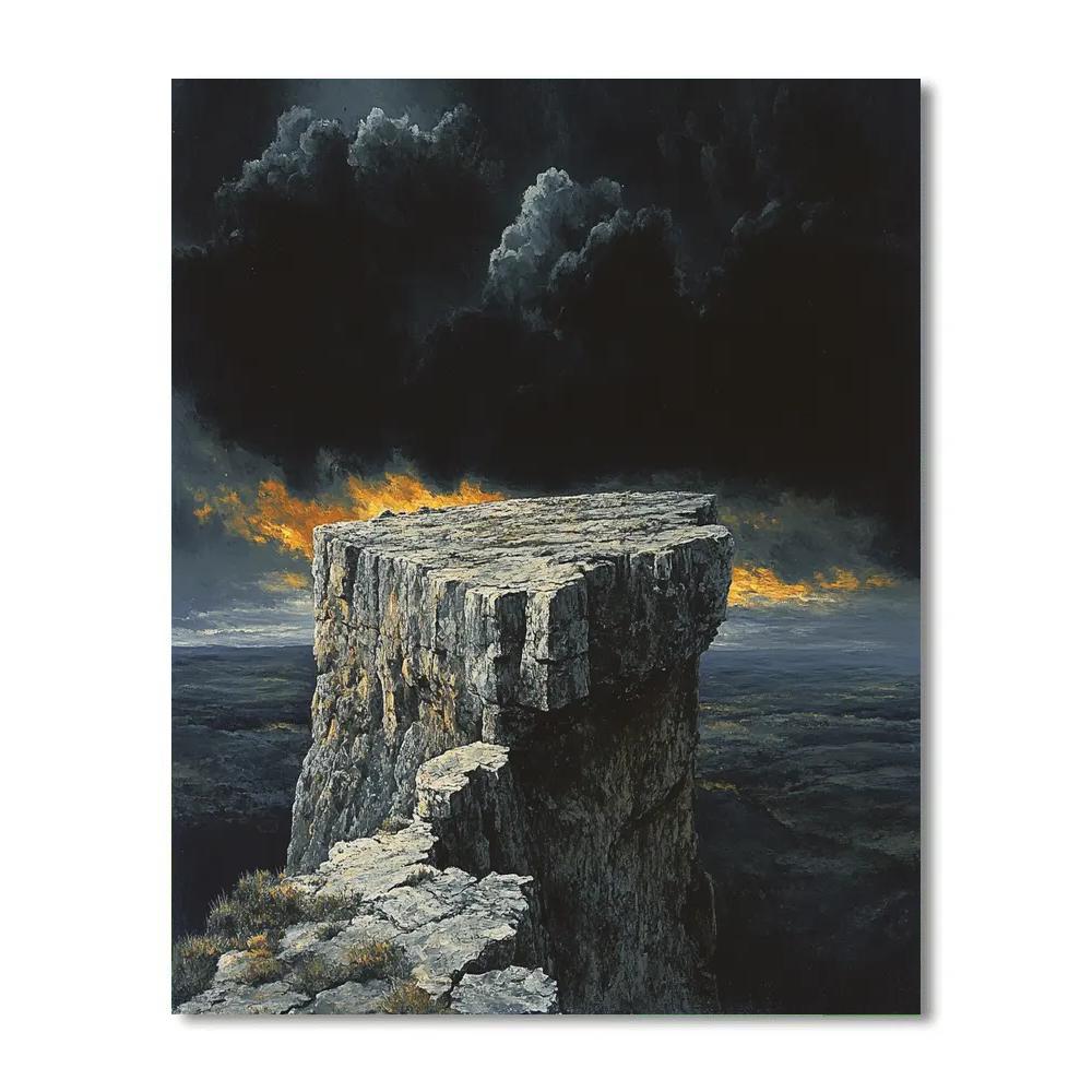 Francisco Goya Inspired Rocky Outcrop Beneath Sable Sky Paint by numbers kits