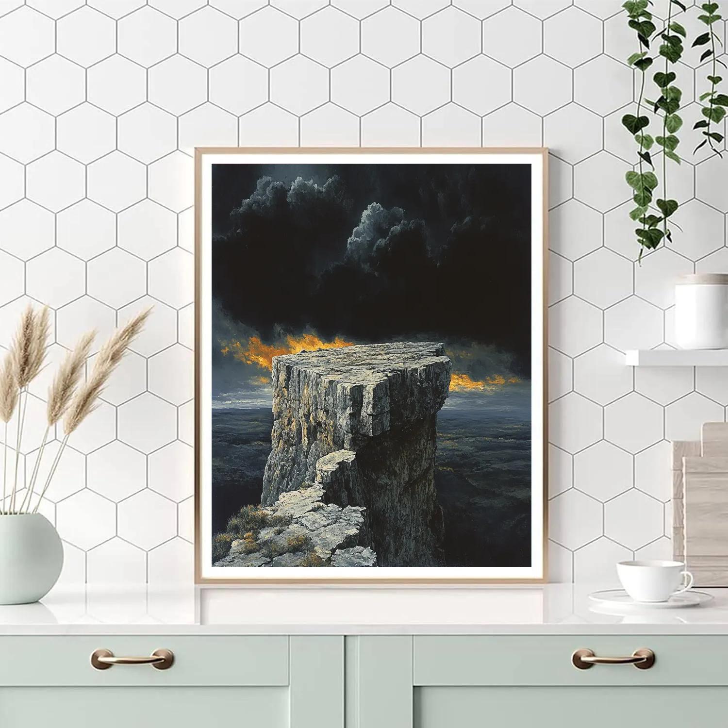 Francisco Goya Inspired Rocky Outcrop Beneath Sable Sky Paint by numbers kits