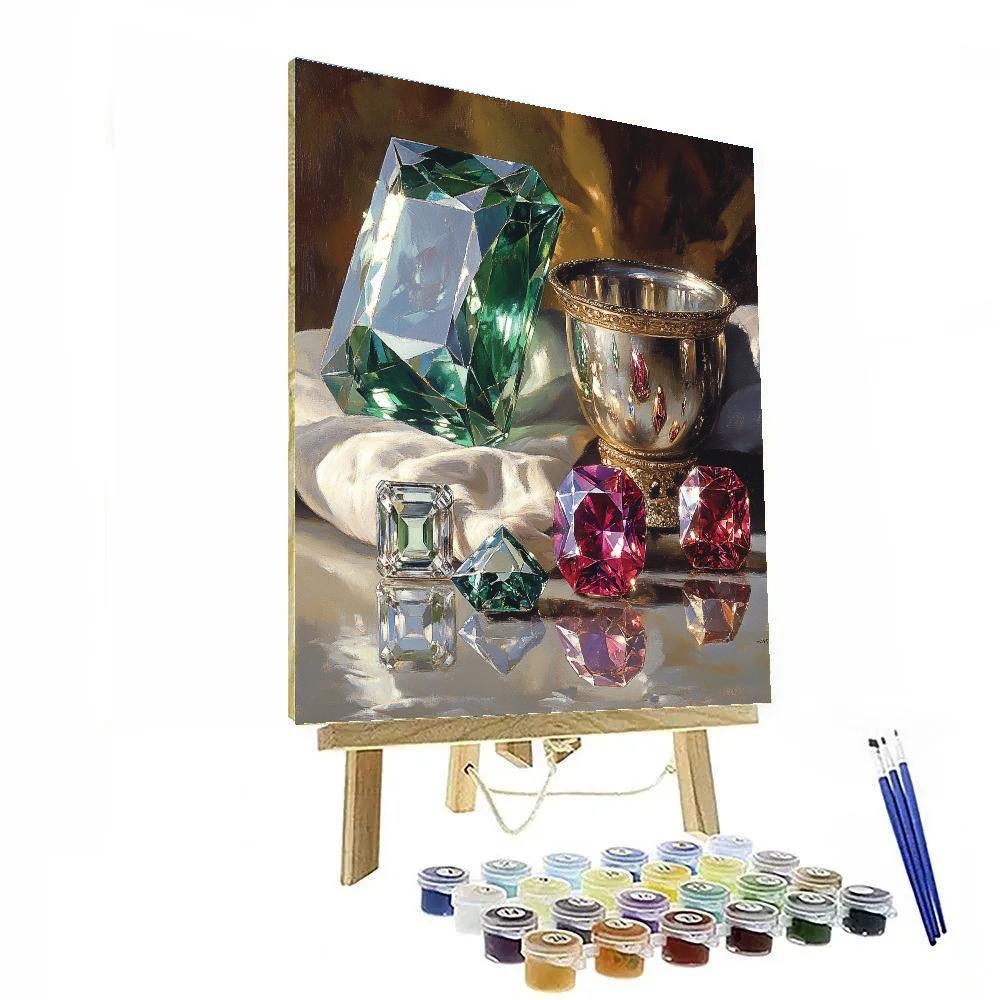 Jan Van Eyck Inspired Still Life With Gems DIY paint by numbers