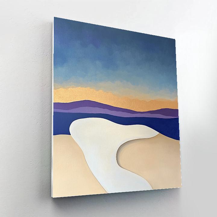 Georgia OKeeffe Inspired Radiant Desert Bone Against Sky Numbered painting kits