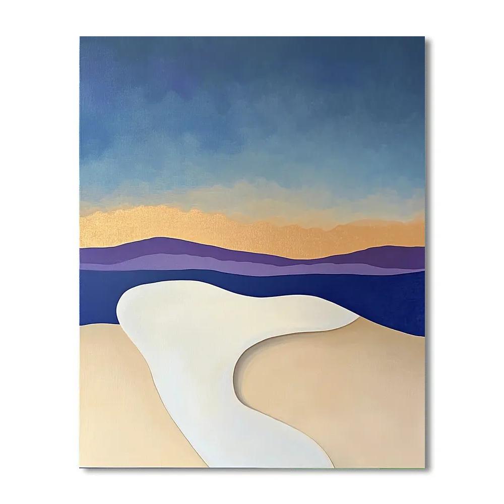 Georgia OKeeffe Inspired Radiant Desert Bone Against Sky Numbered painting kits