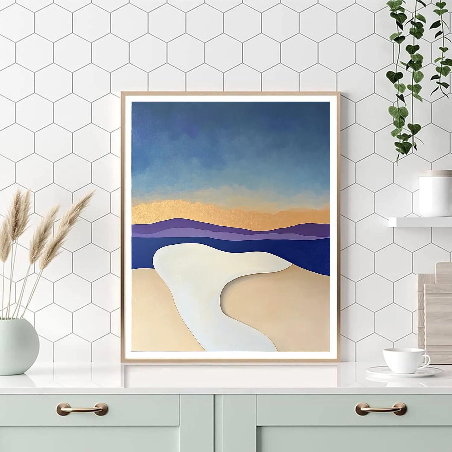 Georgia OKeeffe Inspired Radiant Desert Bone Against Sky Numbered painting kits