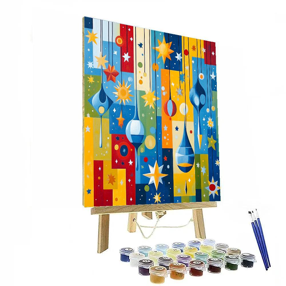 Joan Miro Inspired Star Garden Paint by numbers kits