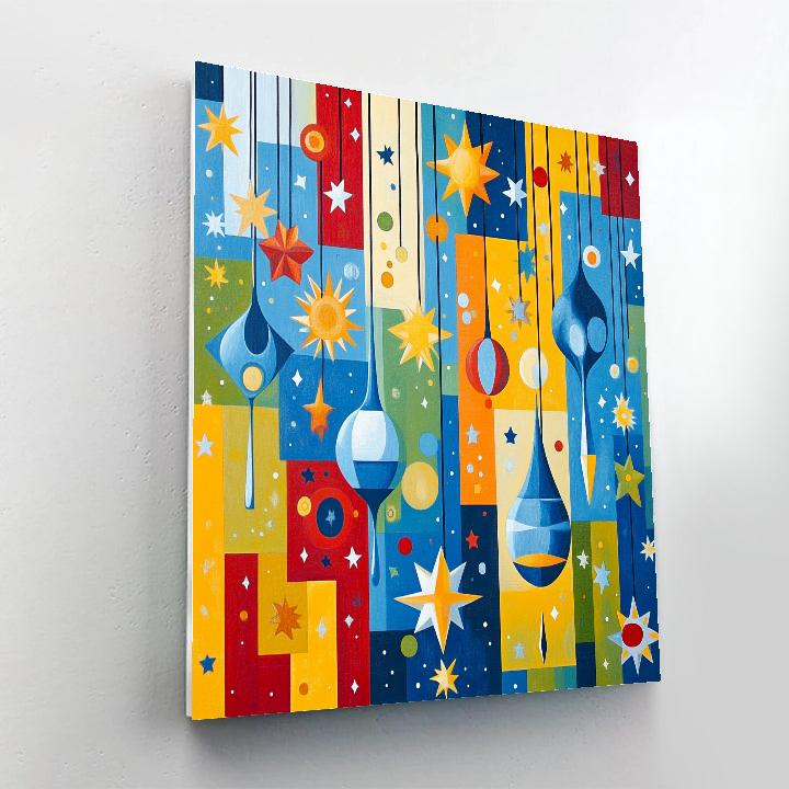 Joan Miro Inspired Star Garden Paint by numbers kits
