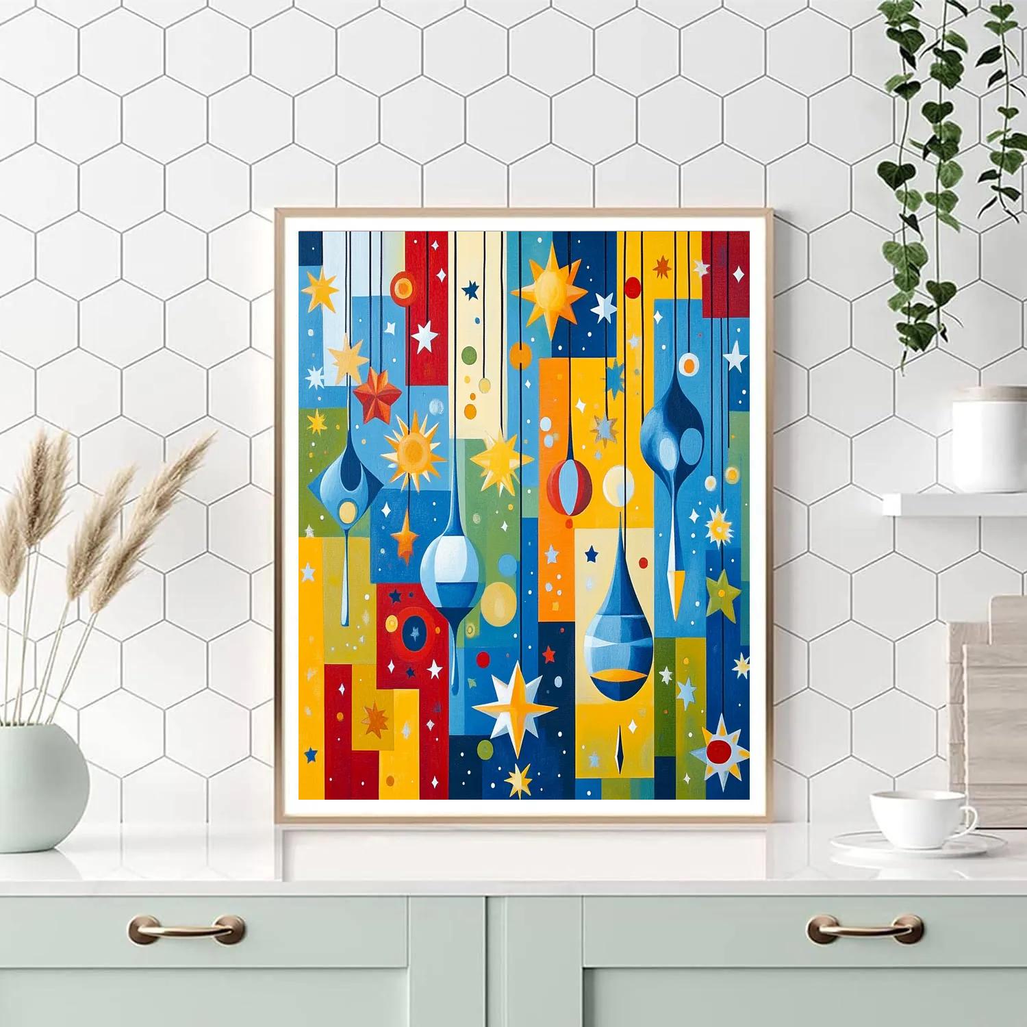 Joan Miro Inspired Star Garden Paint by numbers kits