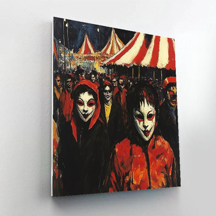 Francisco Goya Inspired Carnival Of Masks paint by numbers