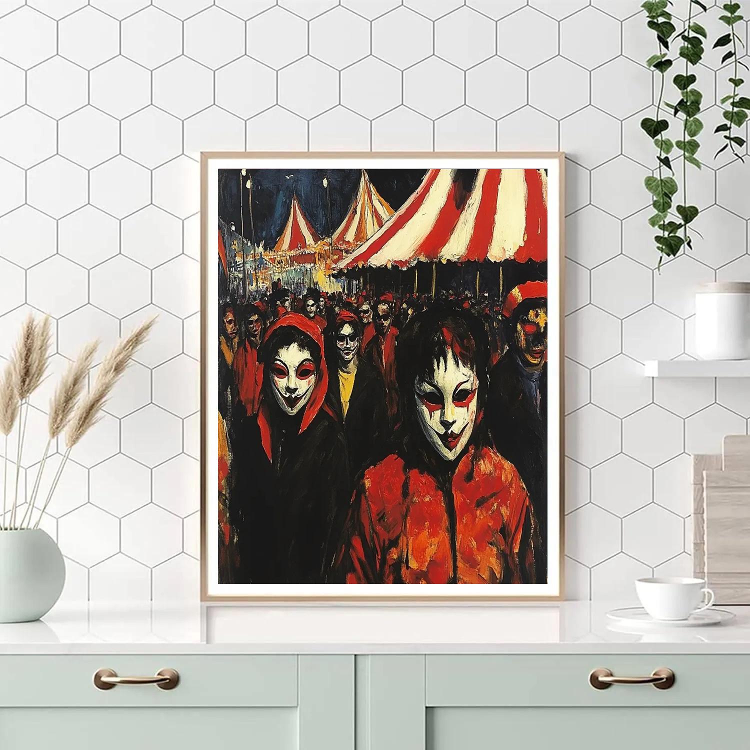 Francisco Goya Inspired Carnival Of Masks paint by numbers