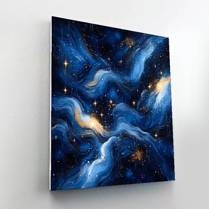 Jackson Pollock Inspired Celestial Storm Of Drips And Swirls paint by number