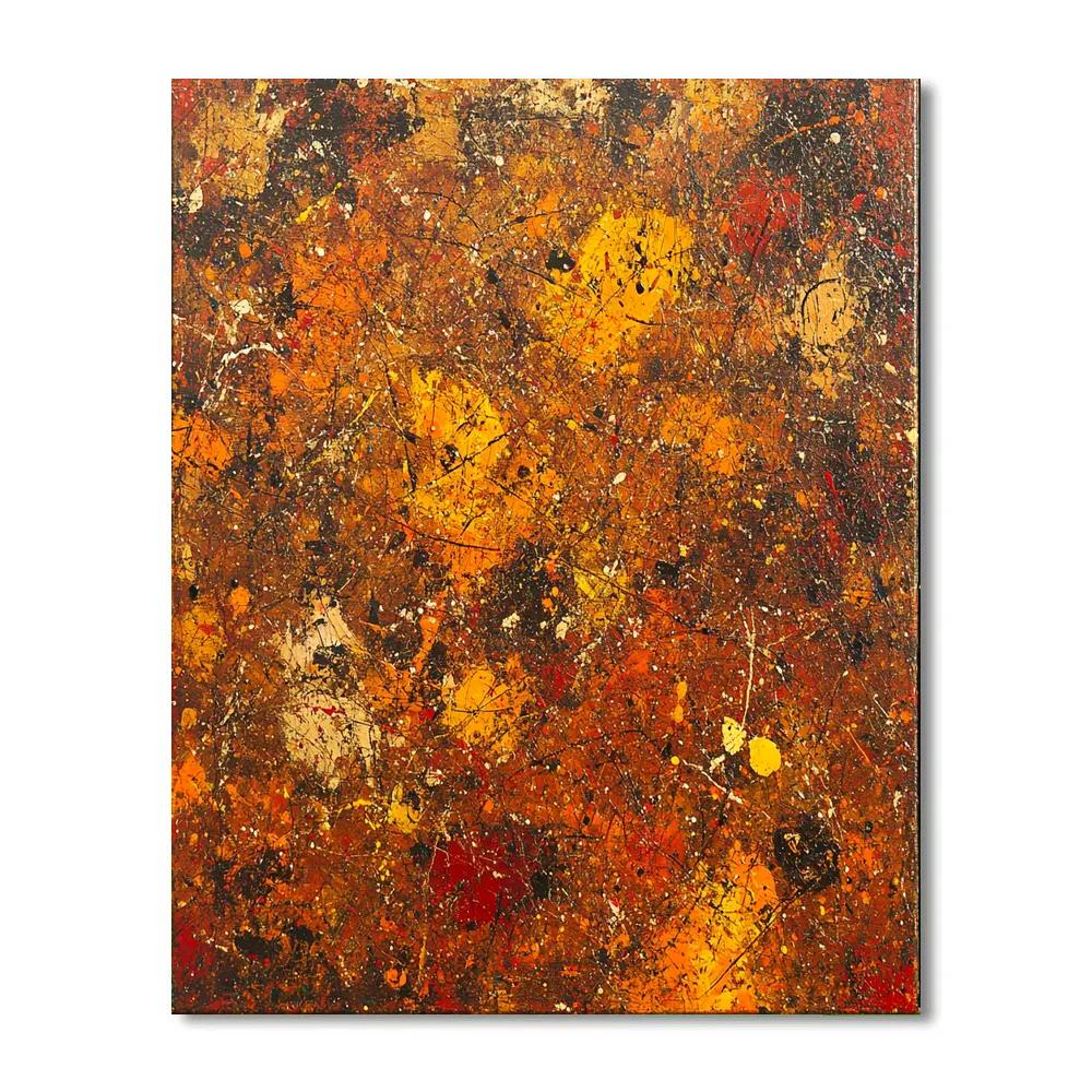 Jackson Pollock Inspired Autumnal Rhythm Of Rust And Ochre Paint by numbers kits