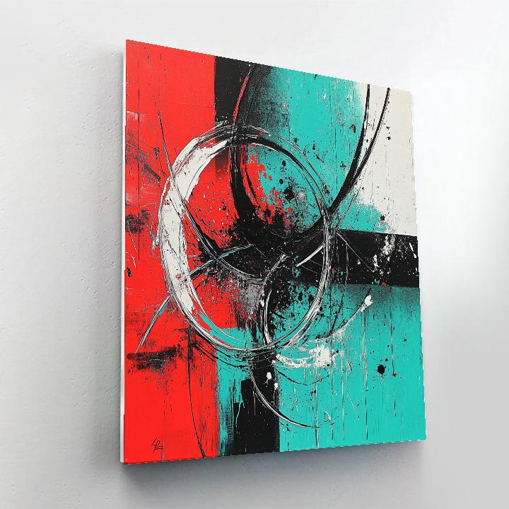 Jackson Pollock Inspired Electric Field Of Pulsating Lines paint by color