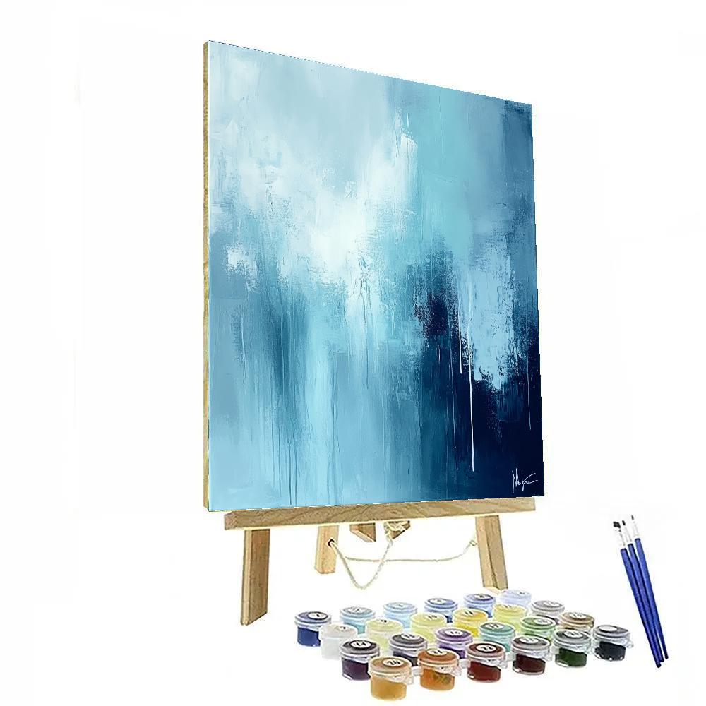 Jackson Pollock Inspired Winter Windswept Abstract Landscape Painting by numbers kit