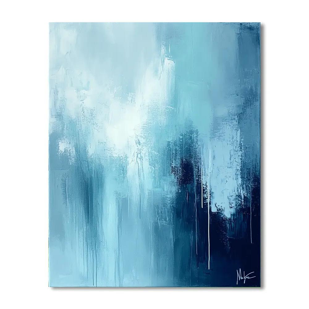 Jackson Pollock Inspired Winter Windswept Abstract Landscape Painting by numbers kit