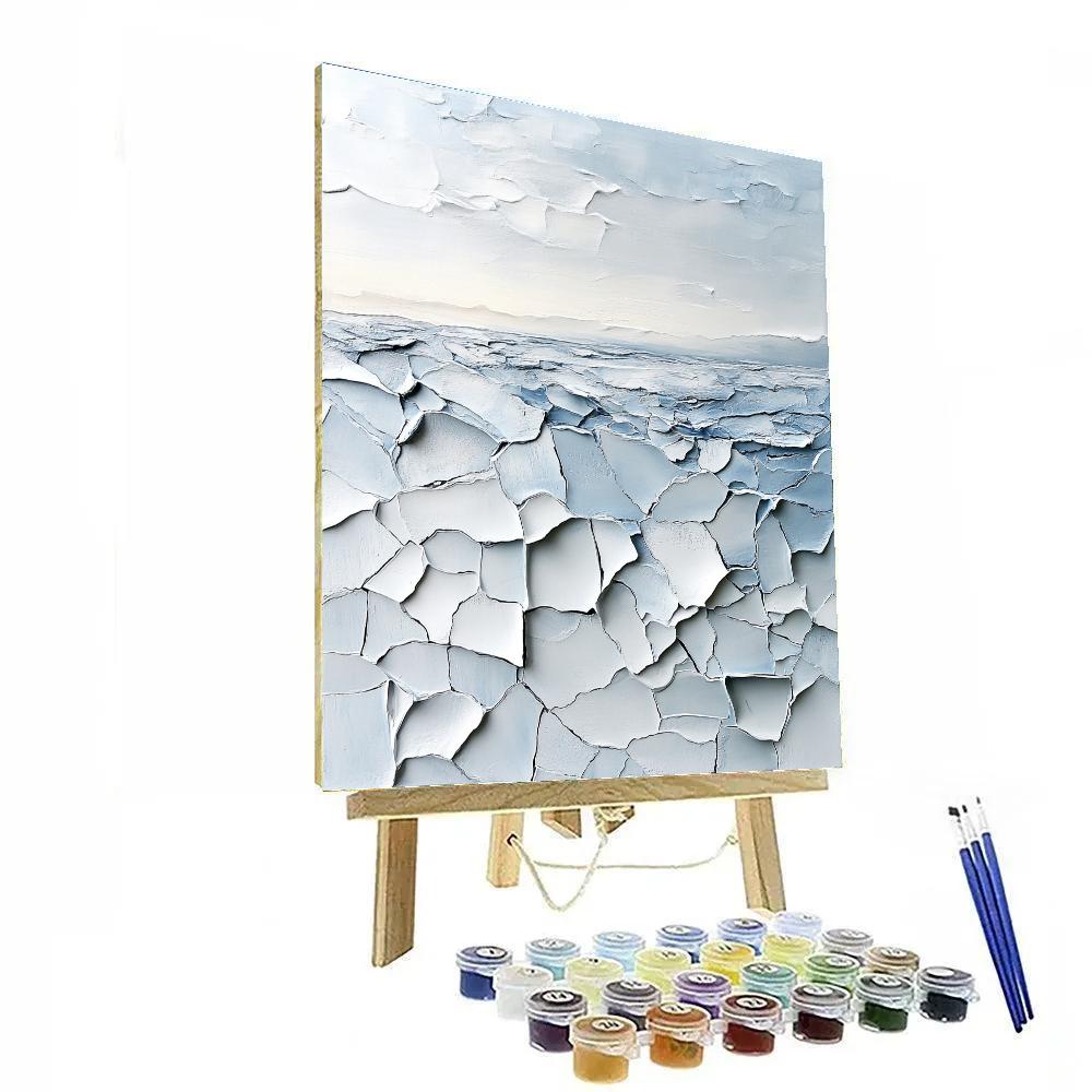 Jean-Paul Riopelle Inspired Glacial Mosaic Sky paint by numbers